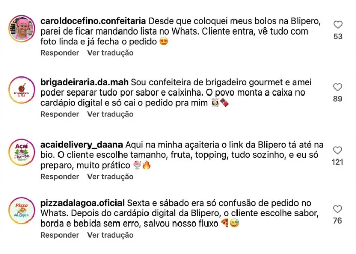 Depoimento Cardápio 2